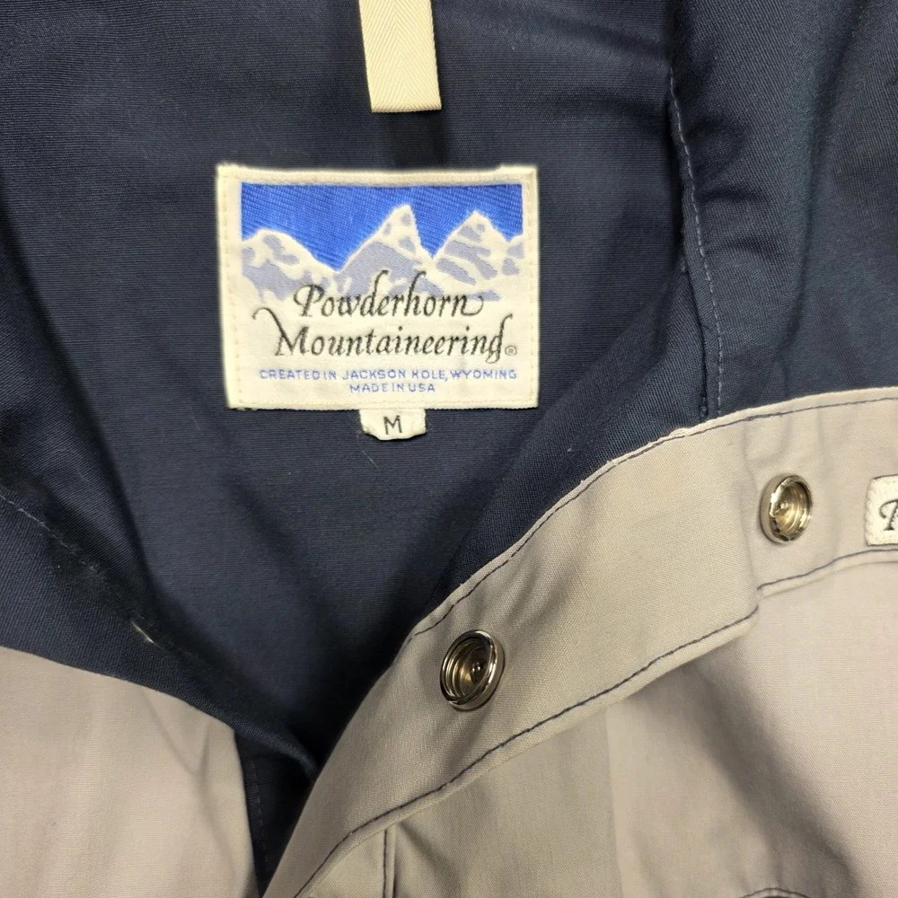 Men's Vintage 90's Powderhorn Mountaineering Colorblock Anorak Ski Jacket Sz Med - Picture 10 of 15